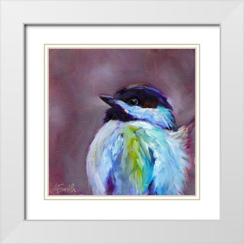 Field Birds X White Modern Wood Framed Art Print with Double Matting by Smith, Kim