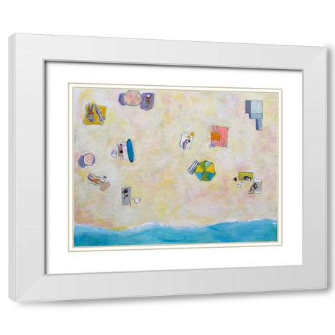 Endless Summer White Modern Wood Framed Art Print with Double Matting by Marie, Susanne
