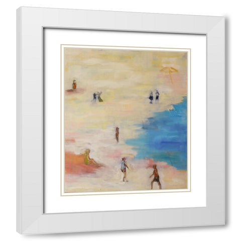 Mirage White Modern Wood Framed Art Print with Double Matting by Marie, Susanne