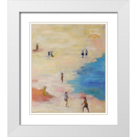 Mirage White Modern Wood Framed Art Print with Double Matting by Marie, Susanne