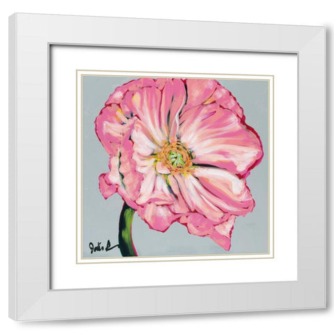 Fresh Poppy I White Modern Wood Framed Art Print with Double Matting by Augustine, Jodi