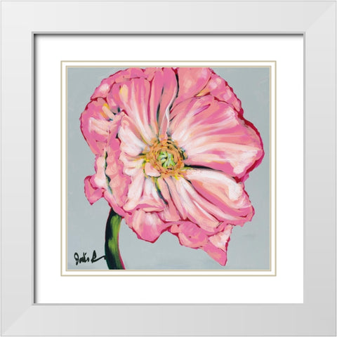 Fresh Poppy I White Modern Wood Framed Art Print with Double Matting by Augustine, Jodi
