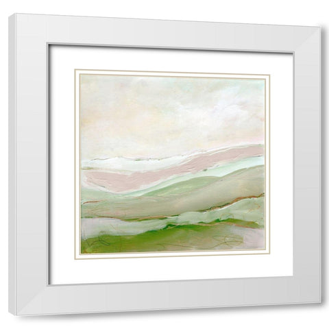 Distant Hills I White Modern Wood Framed Art Print with Double Matting by Chapman, Marcy
