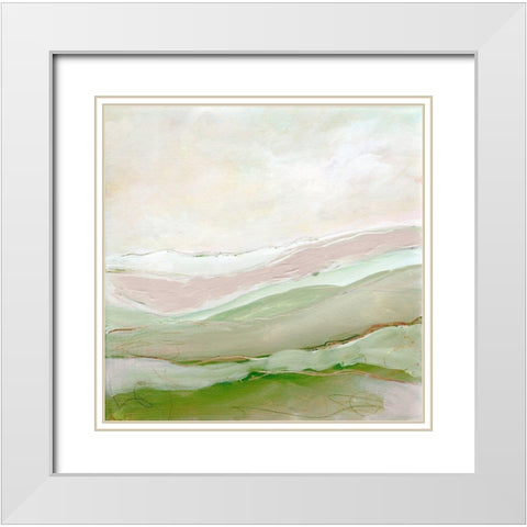 Distant Hills I White Modern Wood Framed Art Print with Double Matting by Chapman, Marcy