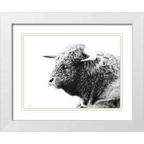 My Highland II White Modern Wood Framed Art Print with Double Matting by Cusson, Marie Elaine