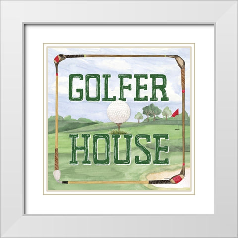 Golf Days IV-Golfer House White Modern Wood Framed Art Print with Double Matting by Reed, Tara
