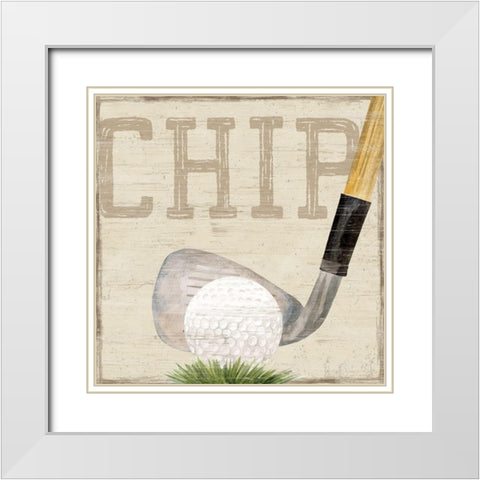 Golf Days VII-Chip White Modern Wood Framed Art Print with Double Matting by Reed, Tara