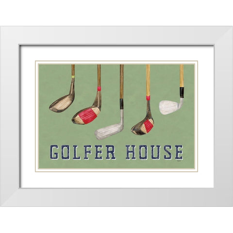 Golf Days landscape II-Golfer House White Modern Wood Framed Art Print with Double Matting by Reed, Tara