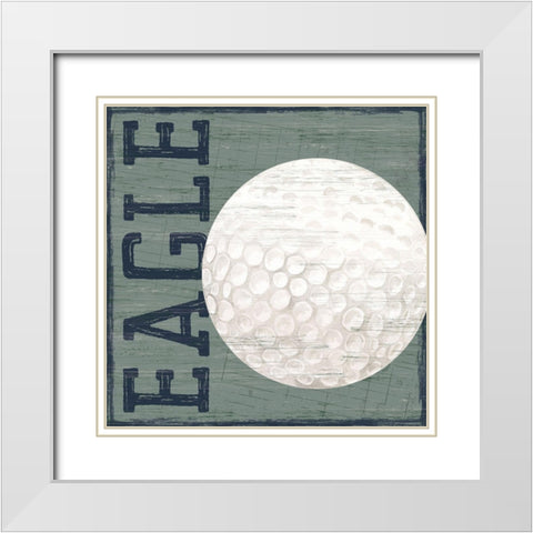 Golf Days neutral X-Eagle White Modern Wood Framed Art Print with Double Matting by Reed, Tara