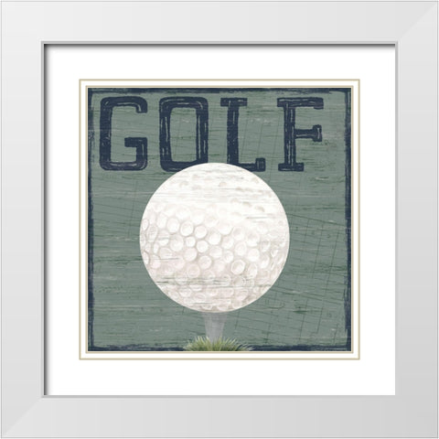 Golf Days neutral XI-Golf White Modern Wood Framed Art Print with Double Matting by Reed, Tara