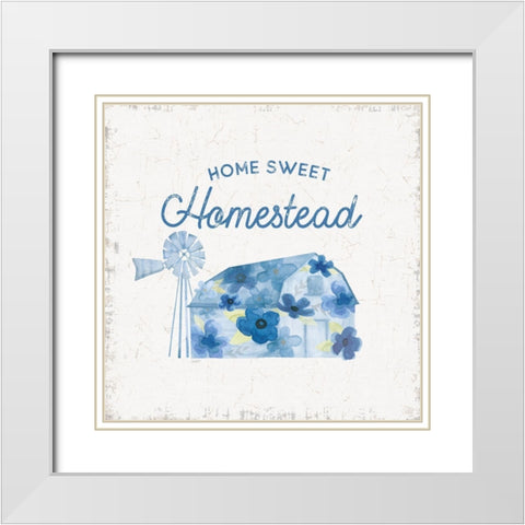 Country Cottage Field I flowers White Modern Wood Framed Art Print with Double Matting by Reed, Tara