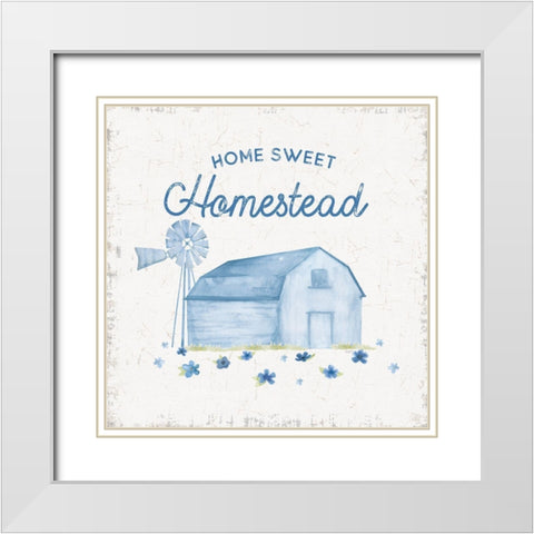 Country Cottage Field I wash White Modern Wood Framed Art Print with Double Matting by Reed, Tara