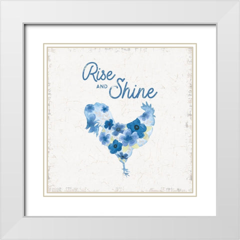 Country Cottage Field II flowers White Modern Wood Framed Art Print with Double Matting by Reed, Tara