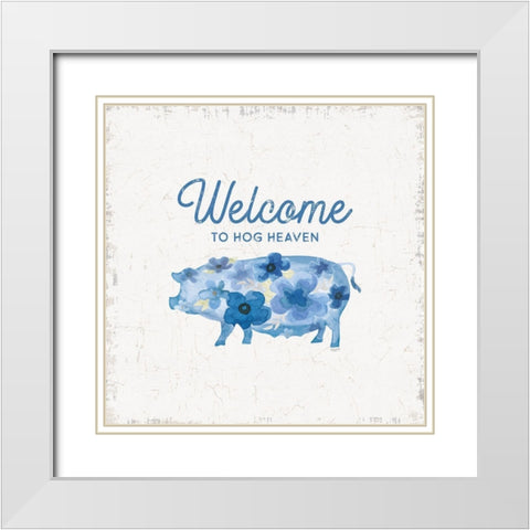 Country Cottage Field VI flowers White Modern Wood Framed Art Print with Double Matting by Reed, Tara