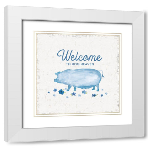 Country Cottage Field VI wash White Modern Wood Framed Art Print with Double Matting by Reed, Tara