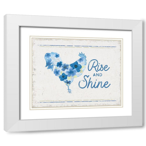 Country Cottage Field VIII flowers White Modern Wood Framed Art Print with Double Matting by Reed, Tara