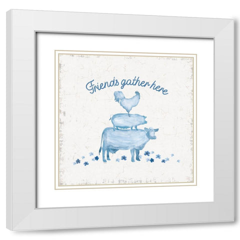 Country Cottage Field X wash White Modern Wood Framed Art Print with Double Matting by Reed, Tara