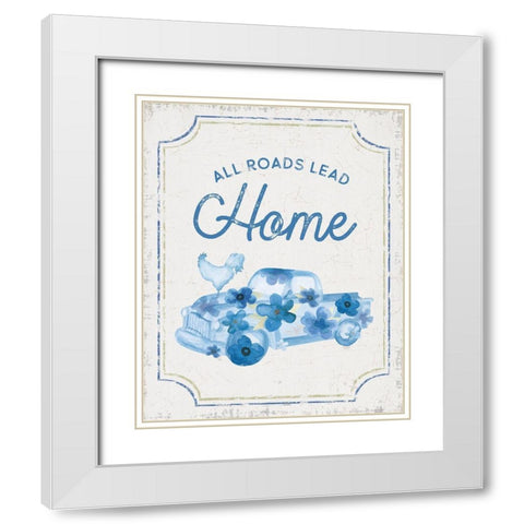 Country Cottage Field XXII flowers White Modern Wood Framed Art Print with Double Matting by Reed, Tara