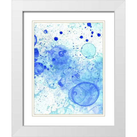Bubble Splash II White Modern Wood Framed Art Print with Double Matting by Wilson, Kelsey