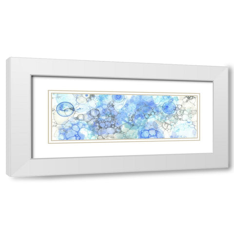 Bubblescape panel I White Modern Wood Framed Art Print with Double Matting by Wilson, Kelsey