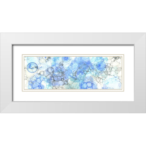Bubblescape panel I White Modern Wood Framed Art Print with Double Matting by Wilson, Kelsey