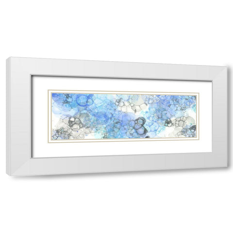 Bubblescape panel II White Modern Wood Framed Art Print with Double Matting by Wilson, Kelsey