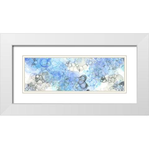Bubblescape panel II White Modern Wood Framed Art Print with Double Matting by Wilson, Kelsey