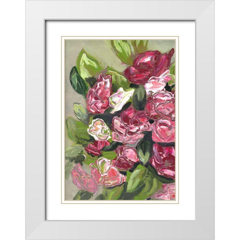 Prettiest Bunch of Flowers portrait I White Modern Wood Framed Art Print with Double Matting by Chapman, Marcy