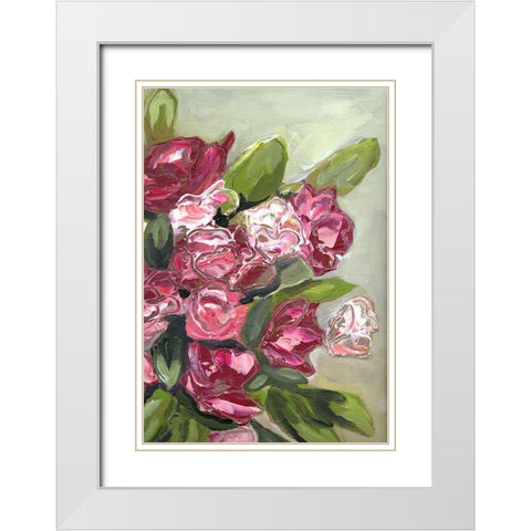 Prettiest Bunch of Flowers portrait II White Modern Wood Framed Art Print with Double Matting by Chapman, Marcy