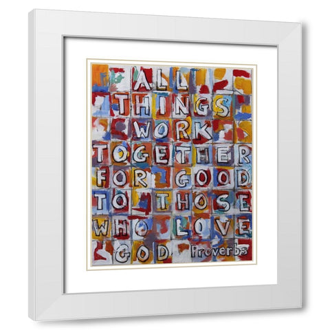 All Things White Modern Wood Framed Art Print with Double Matting by Marie, Susanne