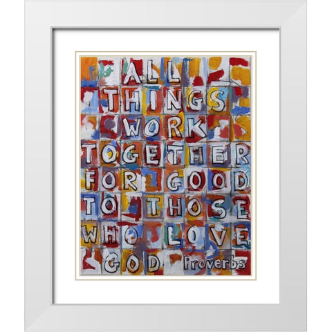 All Things White Modern Wood Framed Art Print with Double Matting by Marie, Susanne