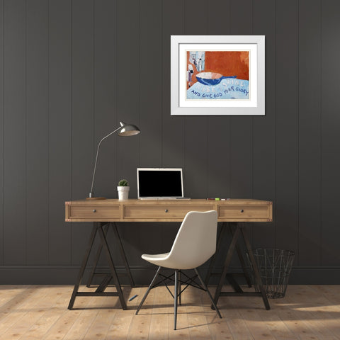 Rise and Shine White Modern Wood Framed Art Print with Double Matting by Marie, Susanne