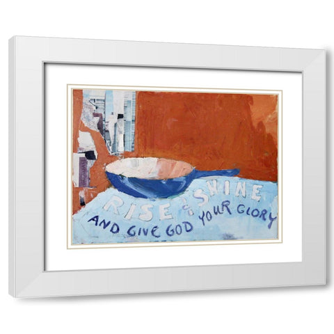 Rise and Shine White Modern Wood Framed Art Print with Double Matting by Marie, Susanne