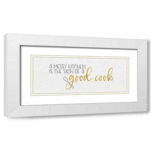 Kitchen Art panel IV-Good Cook White Modern Wood Framed Art Print with Double Matting by Reed, Tara