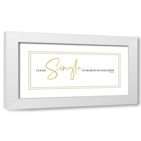 Laundry Art panel III-Single Sock White Modern Wood Framed Art Print with Double Matting by Reed, Tara