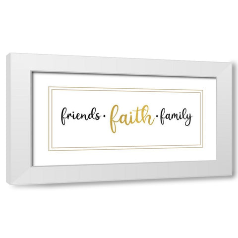Religious Art panel I-Friends Faith White Modern Wood Framed Art Print with Double Matting by Reed, Tara