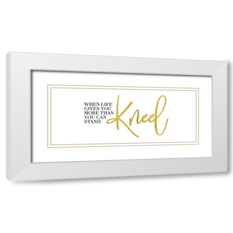 Religious Art panel IV-Kneel White Modern Wood Framed Art Print with Double Matting by Reed, Tara
