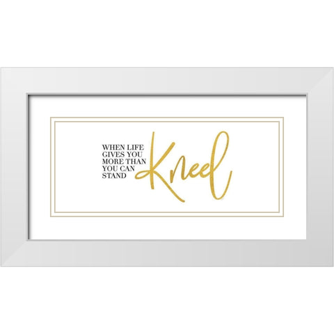 Religious Art panel IV-Kneel White Modern Wood Framed Art Print with Double Matting by Reed, Tara