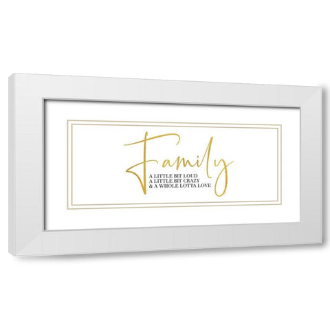 Sentiment Art panel I-Family White Modern Wood Framed Art Print with Double Matting by Reed, Tara