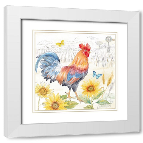 Good Morning Sunshine I White Modern Wood Framed Art Print with Double Matting by Coulter, Cynthia