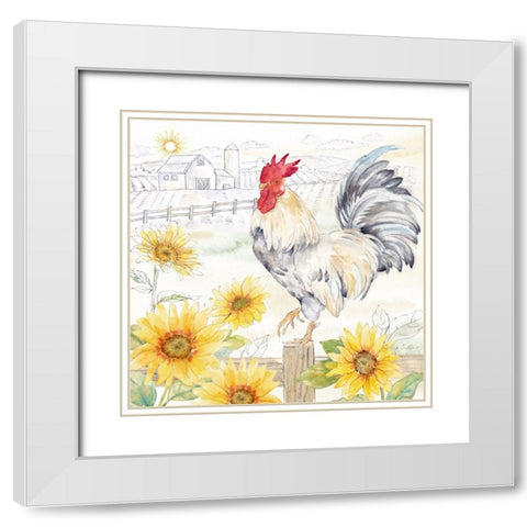 Good Morning Sunshine II White Modern Wood Framed Art Print with Double Matting by Coulter, Cynthia
