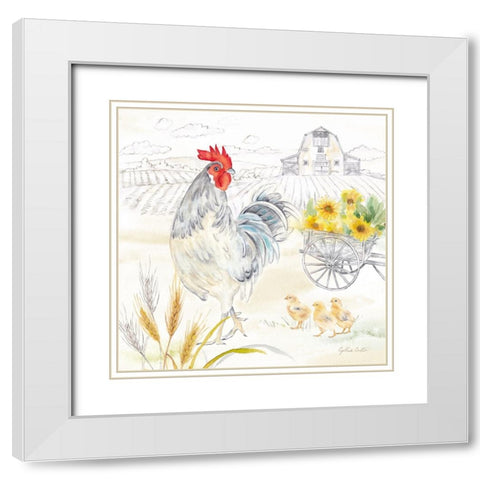 Good Morning Sunshine IV White Modern Wood Framed Art Print with Double Matting by Coulter, Cynthia