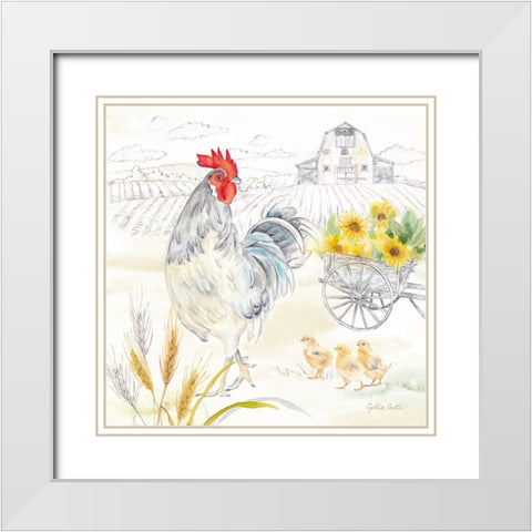 Good Morning Sunshine IV White Modern Wood Framed Art Print with Double Matting by Coulter, Cynthia