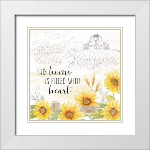 Good Morning Sunshine XI-This Home White Modern Wood Framed Art Print with Double Matting by Coulter, Cynthia