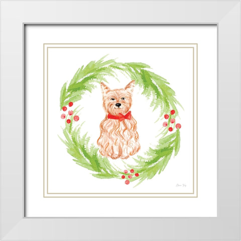 Christmas in the City I White Modern Wood Framed Art Print with Double Matting by Faye, Elena