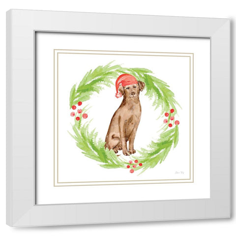 Christmas in the City II White Modern Wood Framed Art Print with Double Matting by Faye, Elena