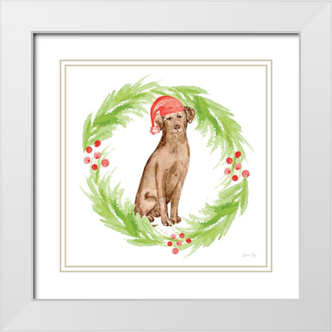 Christmas in the City II White Modern Wood Framed Art Print with Double Matting by Faye, Elena