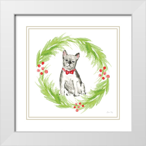Christmas in the City IV White Modern Wood Framed Art Print with Double Matting by Faye, Elena