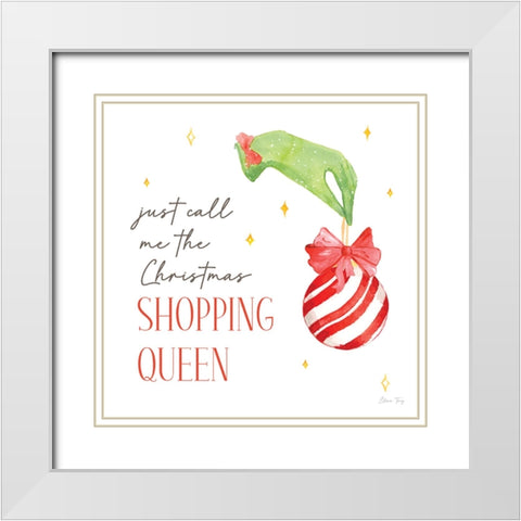 Christmas in the City IX-Shopping Queen White Modern Wood Framed Art Print with Double Matting by Faye, Elena
