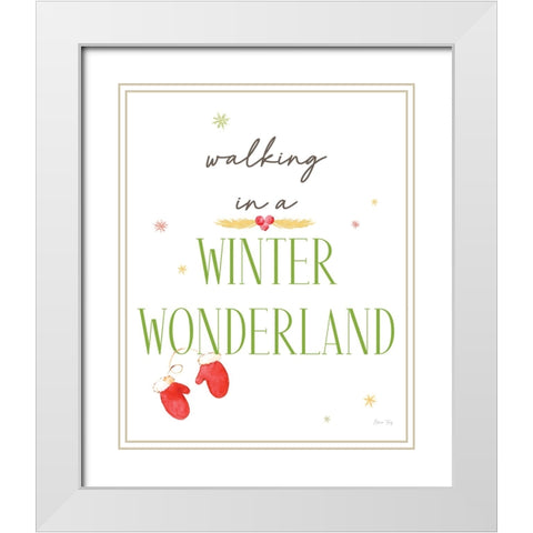 Christmas in the City portrait X-Winter Wonderland White Modern Wood Framed Art Print with Double Matting by Faye, Elena